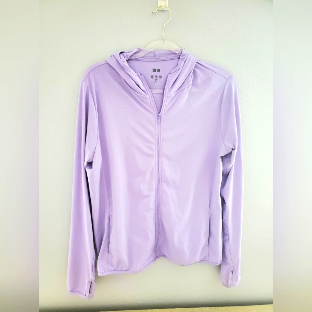 UniQlo Womens Purple Active Long Sleeve Track Jacket Size XL